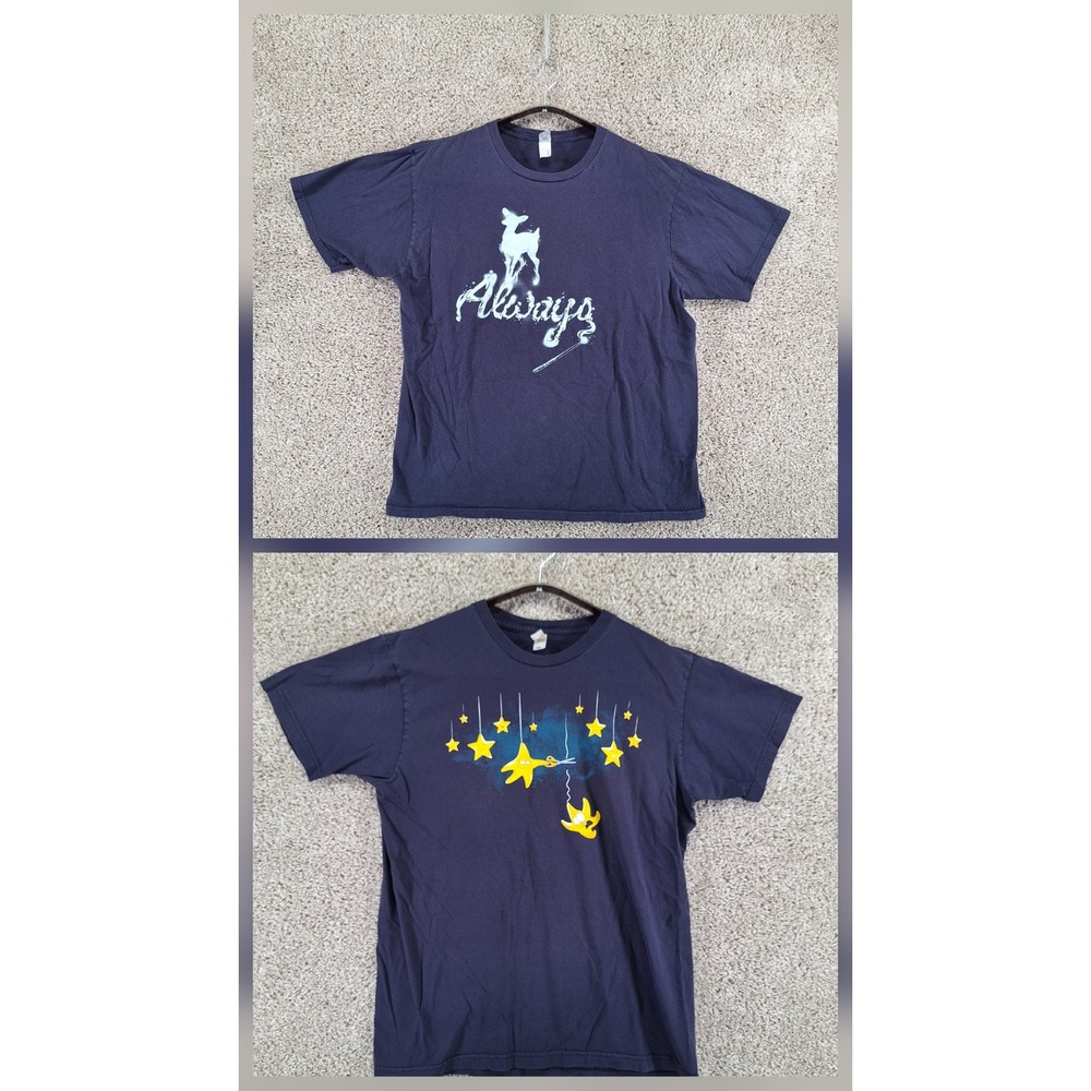 Shirt.Woot T-Shirt Adult L Lot of 2 Navy Blue Harry Potter Falling Stars Classic